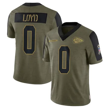 Youth Kansas City Chiefs Xavier Loyd Olive Limited 2021 Salute To Service Jersey By Nike