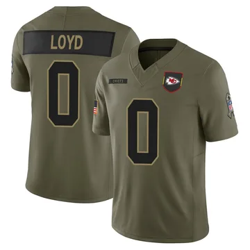 Youth Kansas City Chiefs Xavier Loyd Olive Limited 2025 Salute to Service Jersey By Nike