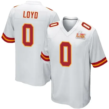 Youth Kansas City Chiefs Xavier Loyd White Game Super Bowl LIX Jersey By Nike